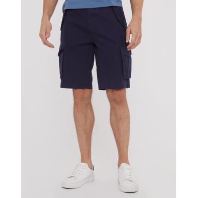 Threadbare Men's Navy Cotton Utility Cargo Shorts