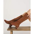 Block Heel High Leg Boot EEE Super Curvy