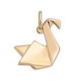 Gold Plated Origami Swan Charm