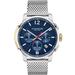 Coach Accessories | Coach Bleeker Stainless Steel Chronograph Watch Navy Blue Dial 14602022 Nwt $325 | Color: Blue/Silver | Size: 42 Mm