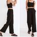 Madewell Pants & Jumpsuits | Madewell Breezewoven Pull On High Rise Straight Pants Black Coastal Casual Small | Color: Black | Size: S