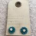 Anthropologie Jewelry | Nwt Anthropologie Blue Flower Stud Earrings | Color: Blue | Size: Os