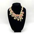 J. Crew Jewelry | Gorgeous Nwt J Crew Asymmetrical Water Lily Floral Statement Necklace 16-18" | Color: Gold/Pink | Size: 16-18"