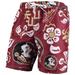 Men's Wes & Willy Garnet Florida State Seminoles Floral Volley Swim Trunks