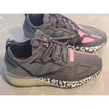 Adidas Shoes | Adidas Boost Womens Athletic Sneakers Leopard Print Gray Pink~Size 5.5 | Color: Gray | Size: 5.5