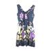 Anthropologie Dresses | Nwot Coreylynn Carter Silk+Cotton Back Bow Floral | Color: Black/Purple | Size: 0
