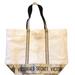 Victoria's Secret Bags | Nwot Victoria’s Secret Canvas Glitter Tote Weekender Bag | Color: Cream/Gold | Size: Os