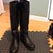Torrid Shoes | Below The Knee Faux Leather And Wool Back Boots From Torrid. Size 8 | Color: Black/Gray | Size: 8