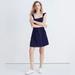 Madewell Dresses | Madewell Navy & White Polka Dot Ruffle Strap Button Front Mini Dress | Color: Blue/White | Size: 4