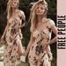 Free People Dresses | Free People "Forget Me Not" Cream Colored Dress With Black Flowers Sp Nwot | Color: Black/Cream | Size: Sp