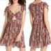 Free People Dresses | Free People Miss Right Front Cutout Sweetheart Neck Mini Dress Small | Color: Red | Size: S
