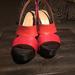 Nine West Shoes | Nine West Spring Sandal Pumps | Color: Black/Orange/Pink/Red | Size: 6