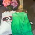 Nike Shirts & Tops | Nwt Nike And Converse T-Shirt | Color: Black/Green/Red/Tan/White | Size: 2tb