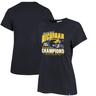 Women's '47 Navy Michigan Wolverines 12-Time Football National Champions Frankie T-Shirt