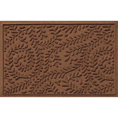 WaterHog Boxwood Indoor/Outdoor Door Mat by Bungalow Flooring in Dark Brown (Size 3'W X 5'L)