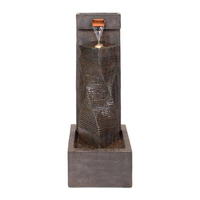 Stone Cascading Wall Fountain 33.5"H by Melrose in Brown