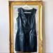Zara Dresses | Black Zara Faux Leather Dress W/ Zipper Detail | Color: Black/Silver | Size: M