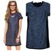 Madewell Dresses | Madewell Short Sleeve Shimmer Weave Tweed Mini Dress | Color: Black/Blue | Size: 2