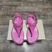 Michael Kors Shoes | Michael Kors Jilly Flat Sandals Women's Size 7.5 | Color: Pink/White | Size: 7.5