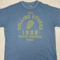 American Eagle Outfitters Tops | Ae The Rolling Stones Cotton Graphic Tee | Color: Blue/Yellow | Size: L/Xl