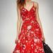 Free People Dresses | Free People Midi Slip Dress By Lily & Lionel, Red/Rouge Color | Color: Red/White | Size: L