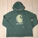 Carhartt Tops | Carhartt Rain Defender Pull Over Relaxed Fit Spell Out Hoodie Green 2xl | Color: Green | Size: 2x