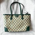 Gucci Bags | Nwt Authentic Gucci Special Edition Straw Woven Gg Ophidia Tote Bag Naturalgreen | Color: Green | Size: Os