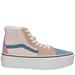 Vans Shoes | Nwt Vans Sk8 Hi Pig Suede Multi Sherpa Platform Sneakers Pink Blue Tan Unisex | Color: Blue/Pink | Size: 6.5b