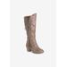 Women's Lacy Leo Water Resistant Tall Boot by MUK LUKS in Taupe (Size 7 M)