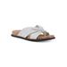 Plus Size Women's Malanga Sandal by White Mountain in White Smooth (Size 8 M)