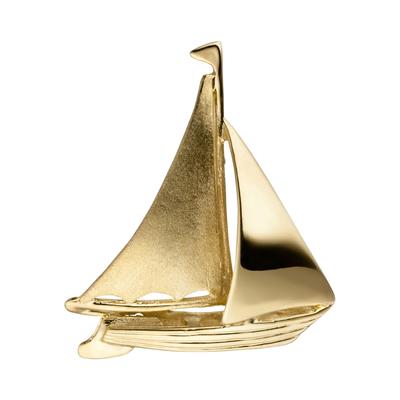 Ketten-Anhänger JOBO "Anhänger Segelschiff", gold (goldfarben), Schmuckanhänger, Damen, Silber 925 (Sterlingsilber), 925 Silber vergoldet Image