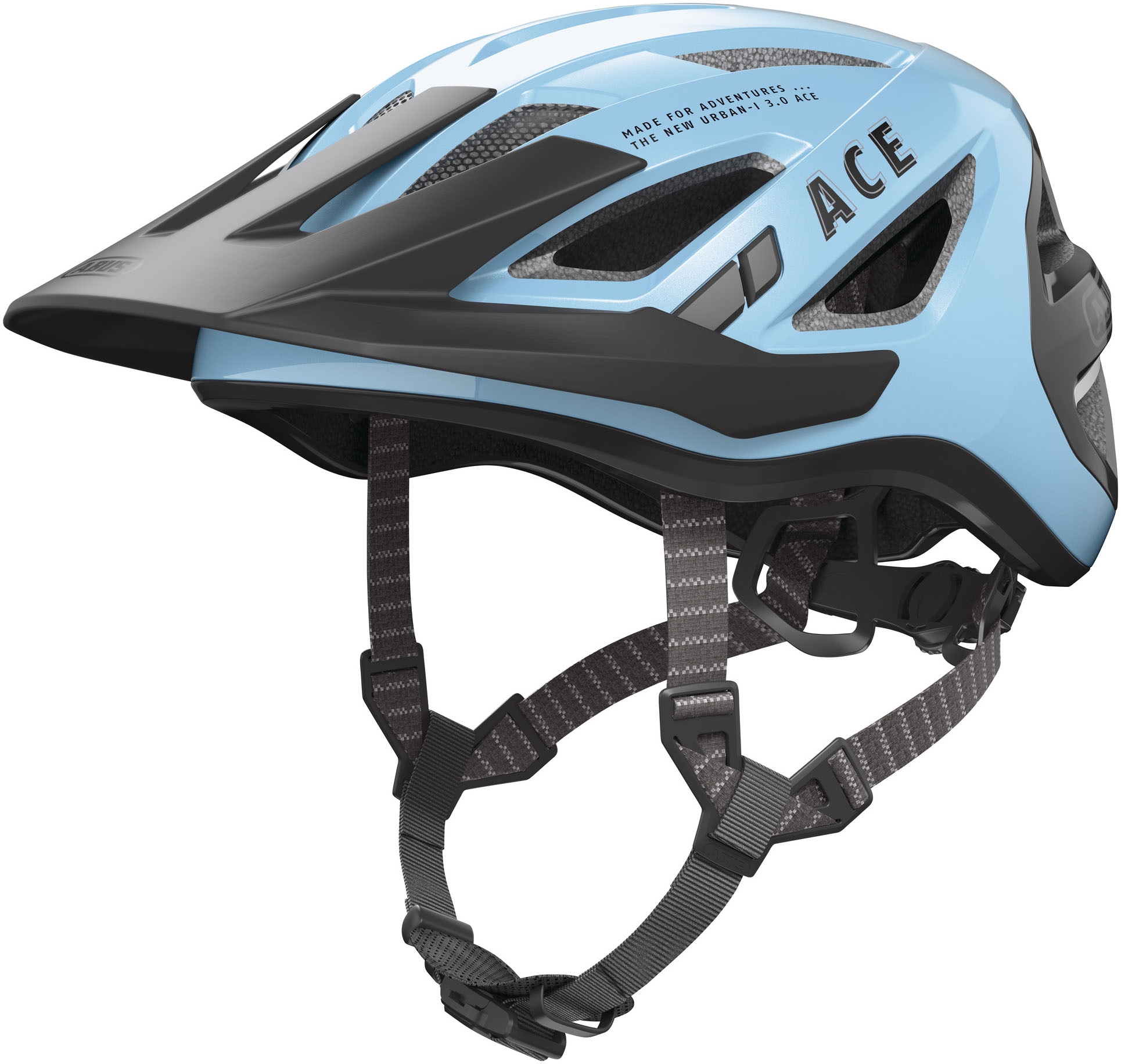 Fahrradhelm ABUS "URBAN-I 3.0 ACE" Gr. S, blau (iced blau), Helme, S Kopfumfang: 51cm - 55cm Image