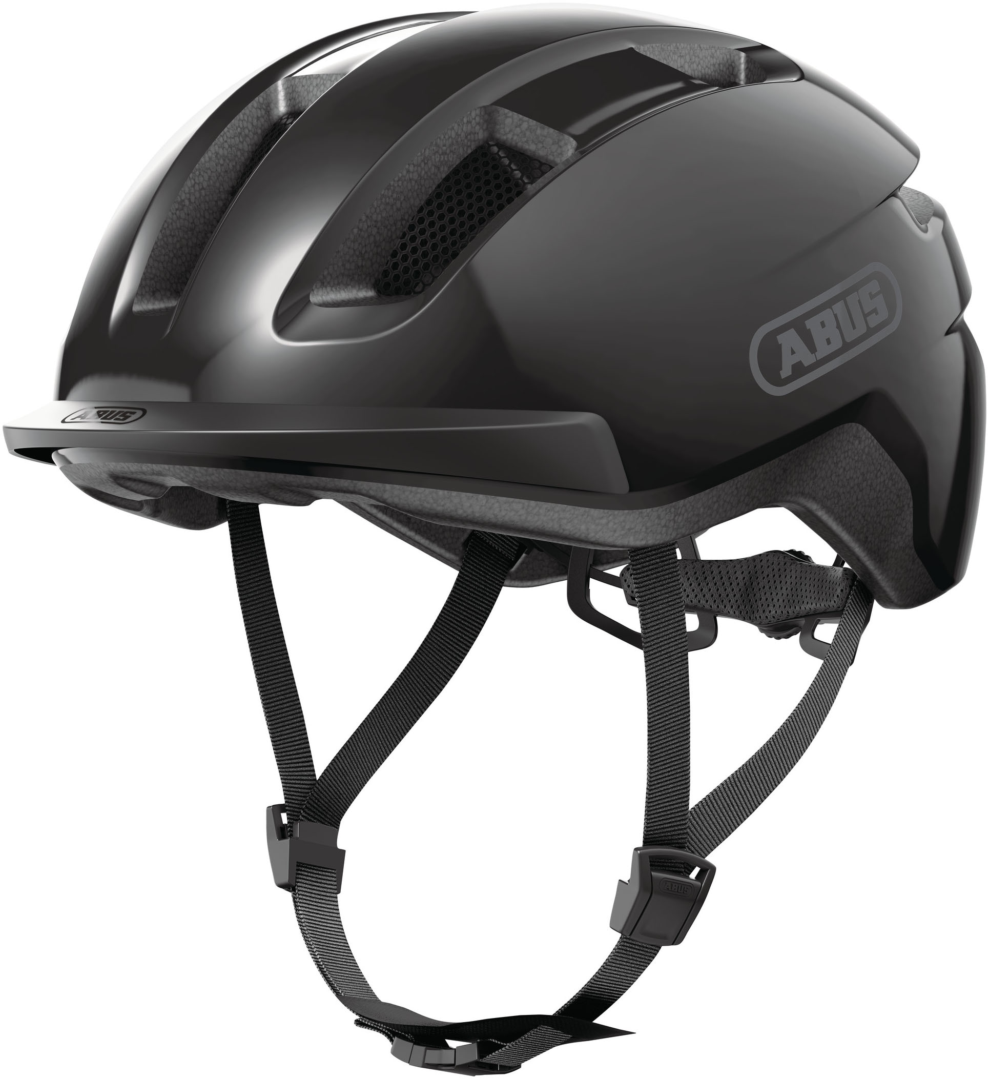 Fahrradhelm ABUS "PURL-Y" Gr. M, schwarz (shiny schwarz), Helme, M Kopfumfang: 54cm - 58cm Image