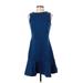 Gap Casual Dress - DropWaist: Blue Solid Dresses - Women's Size 2
