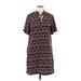 Banana Republic Factory Store Casual Dress - Shirtdress: Brown Batik Dresses - Women's Size 8