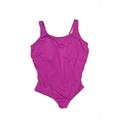 Lands' End One Piece Swimsuit: Purple Hearts Swimwear - Women's Size 26