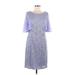 Connected Apparel Casual Dress: Purple Dresses - New - Women's Size 8 Petite