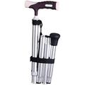 Walking Stick Sturdy Portable Aluminum Alloy Single Crutch Elderly Non-Slip Cane Adjustable Height Adjustable Walker,Silver-2uses