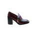 J.W. Anderson Heels: Burgundy Floral Motif Shoes - Women's Size 39