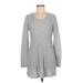Daisy Fuentes Casual Dress - Sweater Dress: Gray Marled Dresses - Women's Size Medium