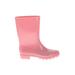 Rain Boots: Pink Solid Shoes - Women's Size 38