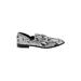 Trafaluc by Zara Flats: Silver Snake Print Shoes - Women's Size 39