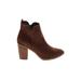 Mia Ankle Boots: Brown Shoes - Women's Size 8