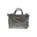 Brahmin Leather Satchel: Gray Snake Print Bags