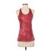 Under Armour Active Tank Top: Burgundy Activewear - Women's Size Small