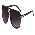 YGDBFB88 Sunglasses Trendy Sunglasses, Personalized Retro Square Large Frame Sunglasses, Unisex Sunglasses, Fashionable Sunglasses Sunglasses Unisex (Color : Black, Size : A)