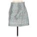 Zara Casual Skirt: Blue Jacquard Bottoms - Women's Size Small