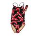 TYR One Piece Swimsuit: Red Baroque Print Swimwear - Women's Size X-Large