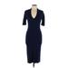 Elie Tahari Casual Dress - Bodycon: Blue Dresses - New - Women's Size Large