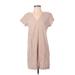 Madewell Casual Dress - Shirtdress: Tan Stripes Dresses - Women's Size X-Small